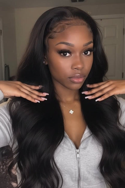 Body Wave Glueless Human Hair Wig – 100% Natural-Looking Waves with Soft Breathable Design, Easy Secure Wear and 16–34 Inch Lengths