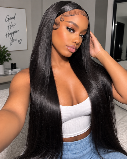 HD Lace Human Hair Wig – 18–30 Inch Premium Real Hair with Breathable Adjustable Cap, Tangle-Free Texture and Versatile Styling Options