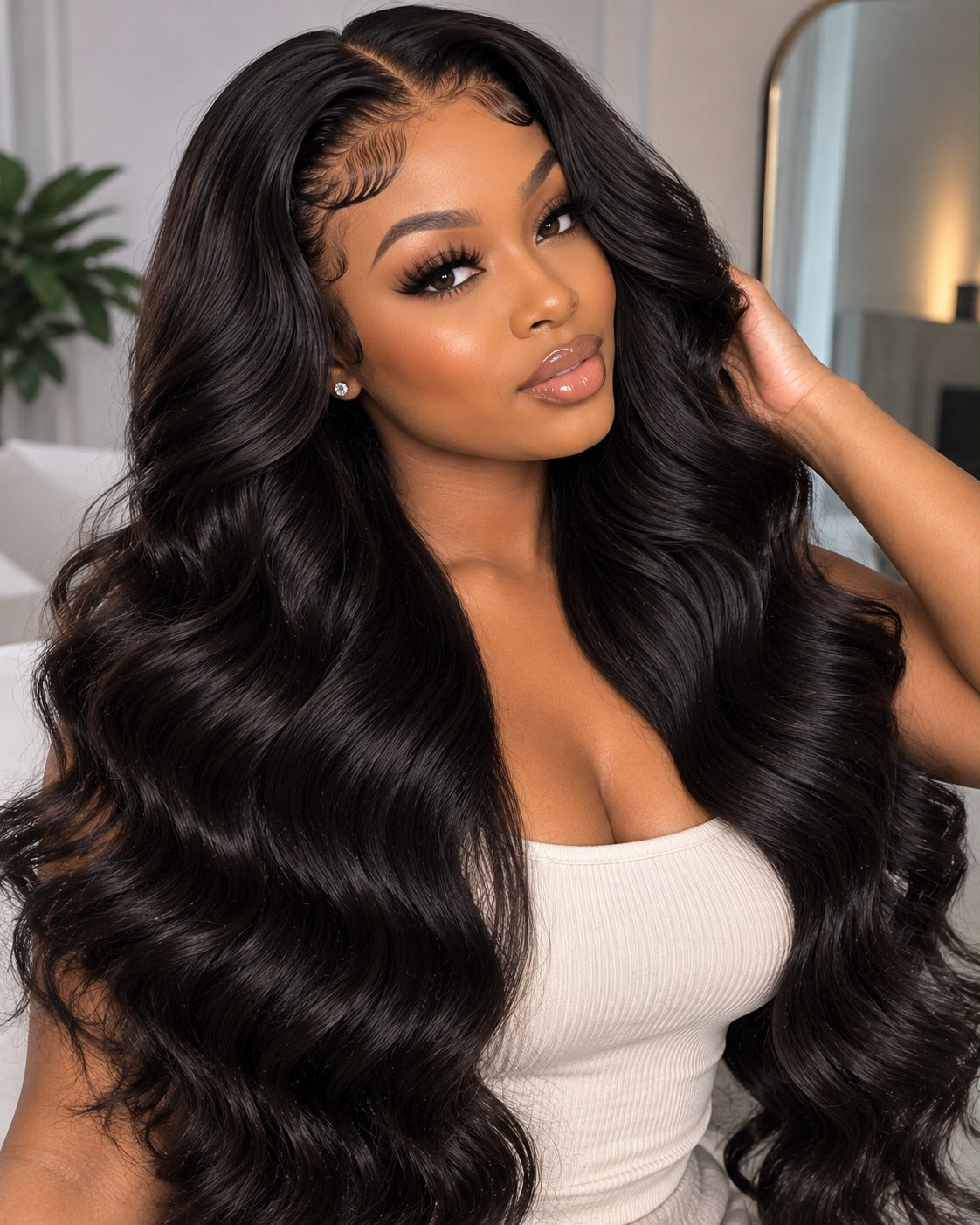 Body Wave Glueless Human Hair Wig – 100% Natural-Looking Waves with Soft Breathable Design, Easy Secure Wear and 16–34 Inch Lengths