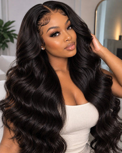 Body Wave Glueless Human Hair Wig – 100% Natural-Looking Waves with Soft Breathable Design, Easy Secure Wear and 16–34 Inch Lengths